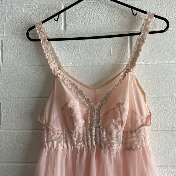 Vintage Babydoll Lingerie Blush Pink - Picture 4 of 13